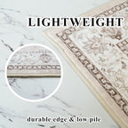 Washable 5x5 Square Area Rugs: Indoor Non-Slip Entryway Kitchen Rugs Oriental - Image 7