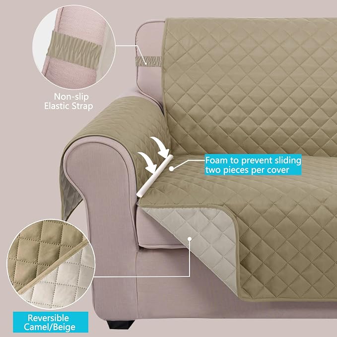 U-NICE HOME Recliner Chair Covers Reversible Chair Cover - Image 3