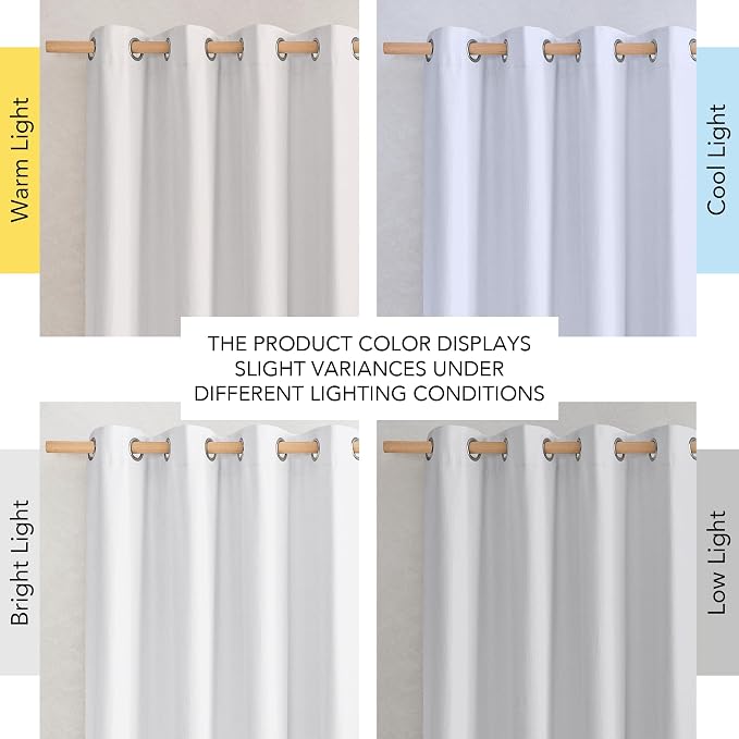 NICETOWN 100% Absolutely Blackout Linen Curtains - Image 2