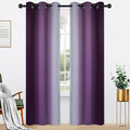 Yakamok Light Blocking Ombre Curtains, Room Darkening Grommet Window Drapes by Yakamok