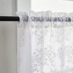 YJ YANJUN Vintage Lace Curtains 24 inch Length Victorian Floral Patterns Boho - Image 3