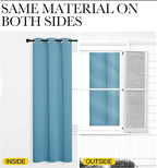NICETOWN Teal Blue Blackout Curtains 120 inches Length - Image 5