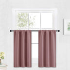 RYB HOME Kitchen Blackout Curtains Over Sink 36 inch Length, Rod Pocket Summer by RYBHOME