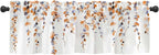 Watercolor Fall Leaves Window Valance by debraleye