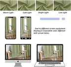 Simplebrand Ava Sage Green Short 24 Inches Blackout Curtain 2 Panels Set - Image 8