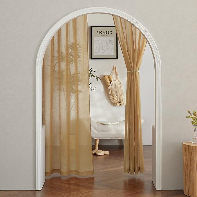 NICETOWN Sheer Linen Curtains 84 inch Long - Image 6