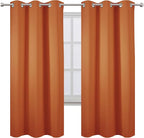 LEMOMO Orange Thermal Blackout Curtains/42 x 72 Inch/Set of 2 Panels Room - Image 2