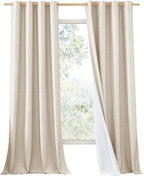 NICETOWN 100% Absolutely Blackout Linen Curtains by NICETOWN