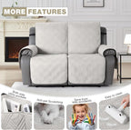 TAOCOCO 100% Waterproof Oversized Loveseat Recliner Cover, Non Slip Split Couch - Image 6