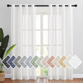 NICETOWN White Sheer Linen Curtains by NICETOWN