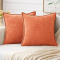MIULEE Pack of 2 Couch Throw Pillow Covers 20x20 Inch Coral Red Farmhouse by MIULEE