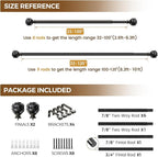 KAMANINA Curtain Rods for Windows 66 to 120 Inch, 7/8 Inch Black Heavy Duty - Image 8