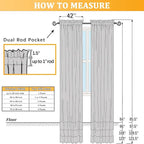 Gwine Sky Blue Sheer Curtains 84 Inches Long 2 Panels Set - Image 9