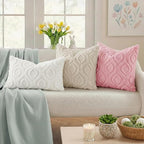 decorUhome Throw Pillow Covers 12x12 Inch Set of 2, Soft Plush Decorative Faux - Image 5