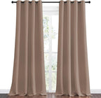 NICETOWN Bedroom Blackout Long Curtains and Drapes, 55 by 120 Inch, Cappuccino - Image 2
