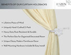 RTZEN Decorative Metal Curtain Tiebacks - Image 2