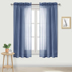 DWCN Sheer Curtains Semi Transparent Voile Rod Pocket Curtains by DWCN