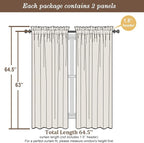 Chyhomenyc Burgundy Sheer Curtains 63 Inches Long 2 Panels Set, Light Filtering - Image 2