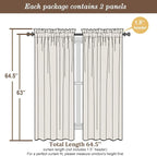 Chyhomenyc Plum Sheer Curtains 63 Inch Length 2 Panels, Rod Pocket Solid Window - Image 6