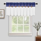 FRAMICS Farmhouse Valance Curtains, Boho Cotton Linen Kitchen Valances - Image 2