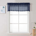 Chyhomenyc Navy Blue Sheer Valances by Chyhomenyc