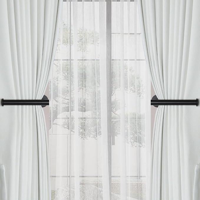 Groleca 6 Pack Adhesive Curtain Holdbacks Curtain Tie Backs Curtain Holdbacks - Image 3