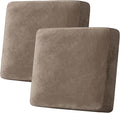 H.VERSAILTEX Velvet Stretch Couch Cushion Cover Plush Cushion Slipcover by HVERSAILTEX