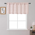 OWENIE Blush Pink Valances for Windows 1 Pcs 22 Inch Length, Light Filtering by OWENIE