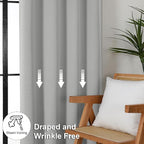 Simplebrand Ava Silver Grey Blackout Curtains - Image 7