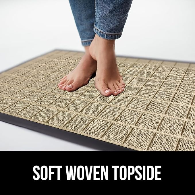 GORILLA GRIP 100% Waterproof All-Season WeatherMAX Doormat US Designed Natural - Image 7