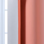 Yakamok Thermal Insulated Coral and Greyish White Gradient Curtains, Room - Image 7