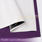 Yakamok 100% Blackout Curtain Panels 63 inches Cold and Light Blocking Drapes - Image 4