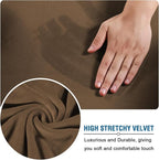 H.VERSAILTEX Modern Velvet Plush 4 Piece High Stretch Sofa Slipcover Sofa Cover - Image 5