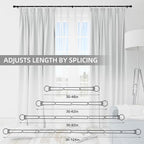 Thestoa 5/8" Diameter Splicing Curtain Rods 2 pack - Image 5