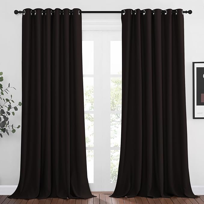 NICETOWN Toffee Brown Curtain Panels by NICETOWN