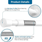 AIZESI 2pcs Spring Tension Rods Adjustable 26 to 39 inch Small Tension Curtain - Image 4