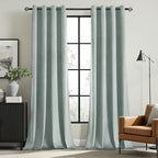 MIULEE Velvet Curtains Misty Blue Elegant Grommet Thermal Insulated Soundproof by MIULEE