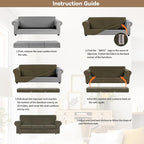 WEERRW 4 Pieces Velvet High Stretch Couch Covers - Image 6