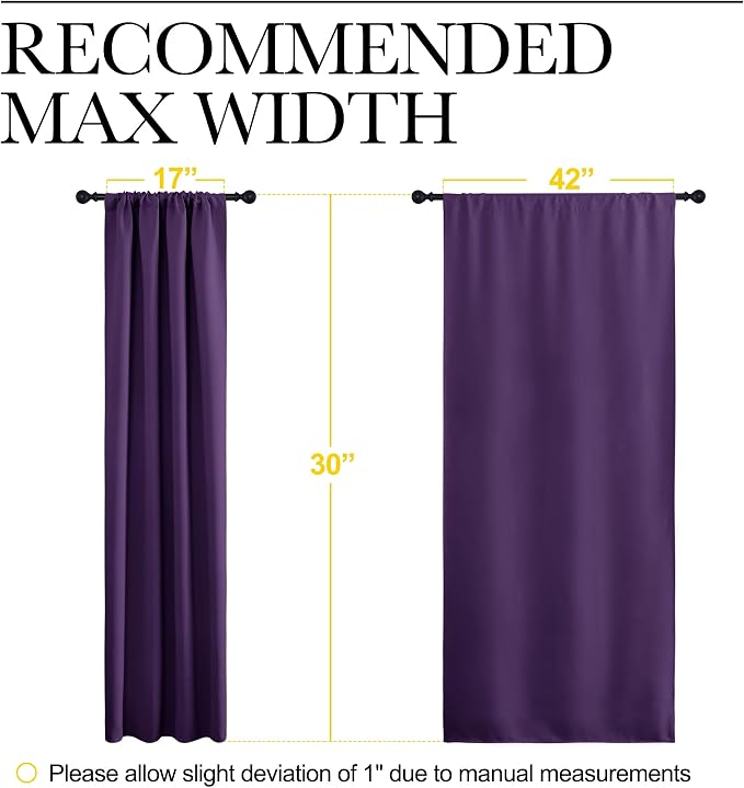 NICETOWN 2 Panels Blackout Curtains, Rod Pocket Thermal Insulated Drapes - Image 6