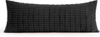 MIULEE Pack of 1 Black Long Body Lumbar Decorative Throw Pillow Cover 14x36 Inch - Image 6