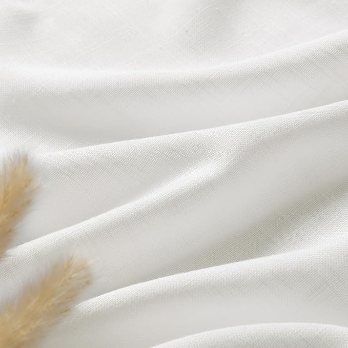 Linen Off White Curtains 135 inch Extra Long - Image 6