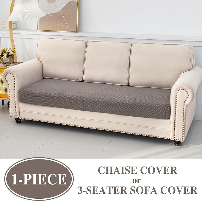 Couch Cushion Cover Chaise Lounge Cover Washable Separate Seat Chaise Couch - Image 3