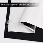 Yakamok 100% Blackout Curtains Black Room Darkening Thermal Insulated Window - Image 4