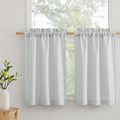 RYB HOME Cafe Curtains 24 inches Length, Linen Sheer Short Curtains by RYBHOME