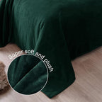 Exclusivo Mezcla Fleece Forest Green Throw Blanket - Image 5