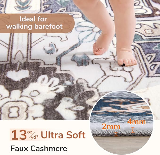 OPPODREAM Soft Entryway Rug 2x8, 2x8 Rug Runner, Washable Hallways Carpet 2 x 8 - Image 2