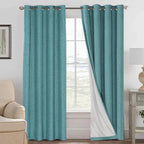 H.VERSAILTEX Linen Blackout Curtains 84 Inches Long 100% Absolutely Blackout by HVERSAILTEX