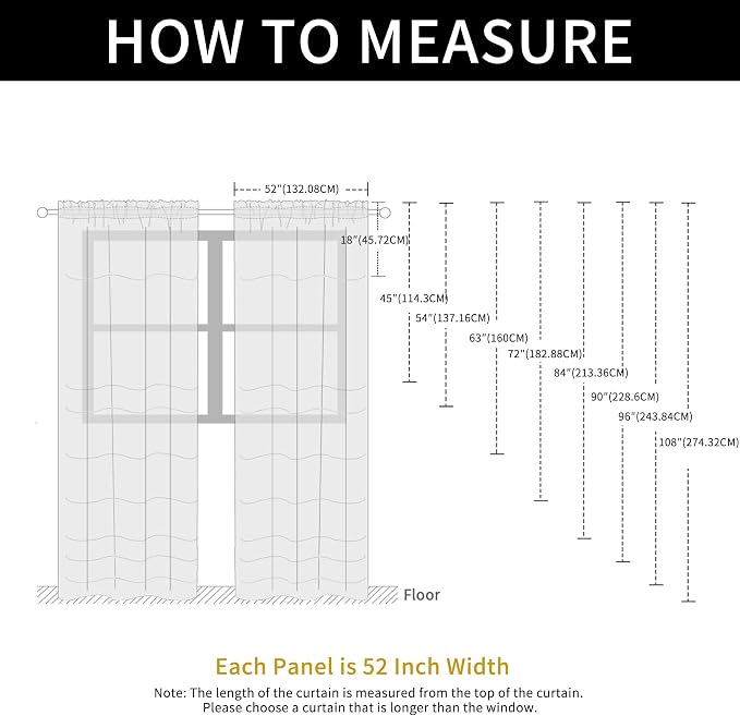 SpaceDresser Sheer Voile Window Treatment Rod Pocket Curtain Panels - Image 8