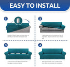KEKUOU Stretch Single Sofa Slipcover 1 Piece Couch Sofa Cover Furniture - Image 5