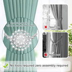 AULEEP Magnetic Curtain Tiebacks, 4 Pack Magnetic Crystal Decorative Drapes - Image 4